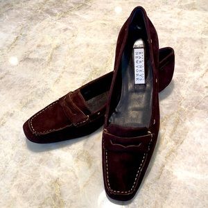 Barney’s New York Italian Leather Brown Suede Loafer Size 39.5/US 9.5